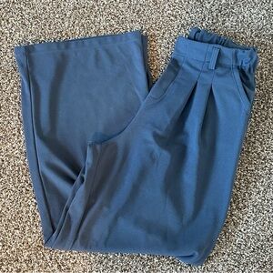 Blue High-Waisted Trousers